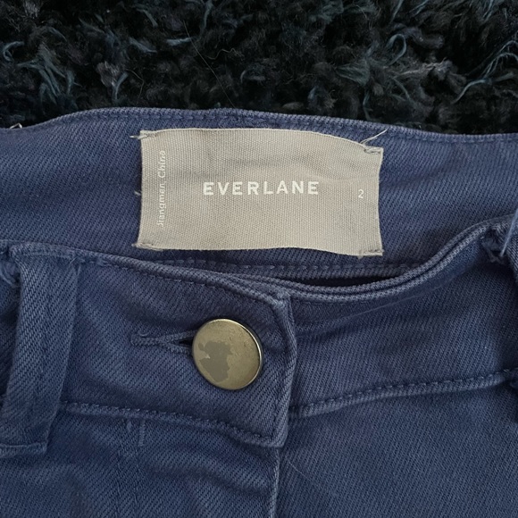 Everlane Wide-Leg Crop Pant in Blue - Picture 3 of 4